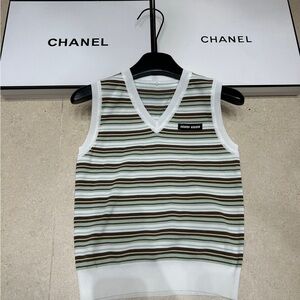Miu Miu Multicolor Striped Tank Top